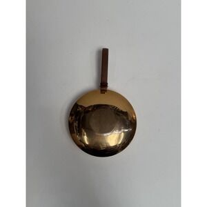 VTG MID CENTURY SAXTON INC CALIFORNIA Copper PAN W/ ATTACHED LID WOODEN HANDLE